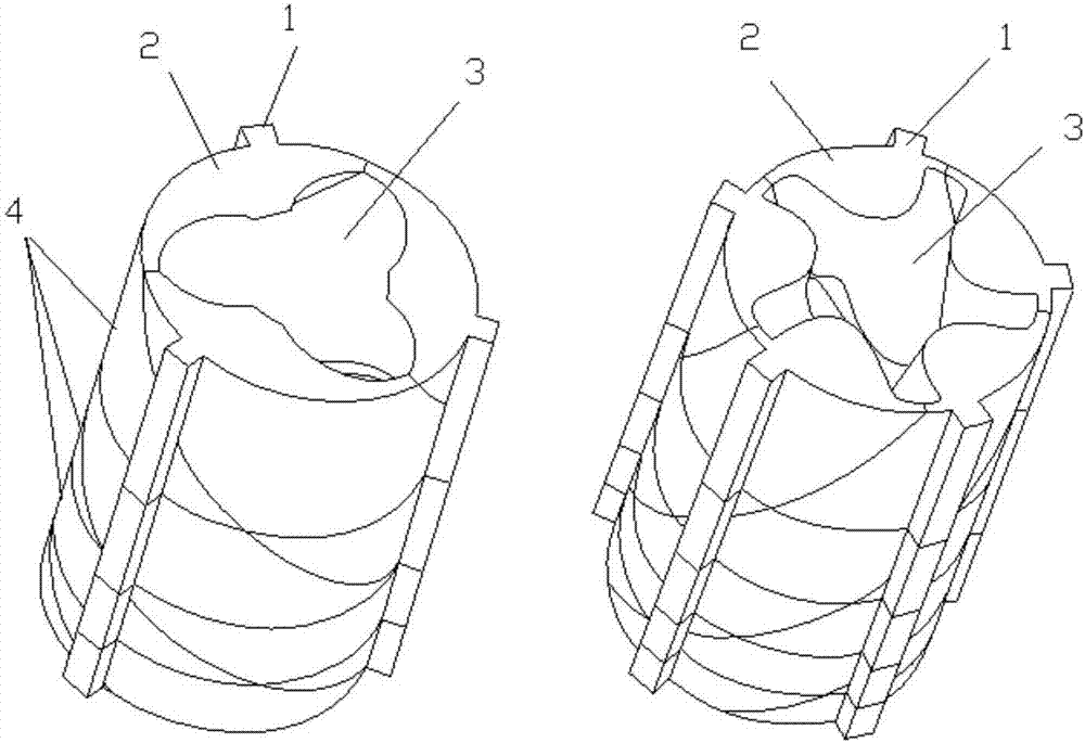 Variable pitch screw rotor forming device