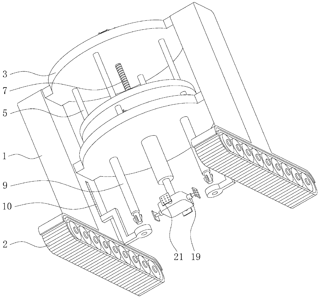 Casting molded large compressor cylinder block pickup machine