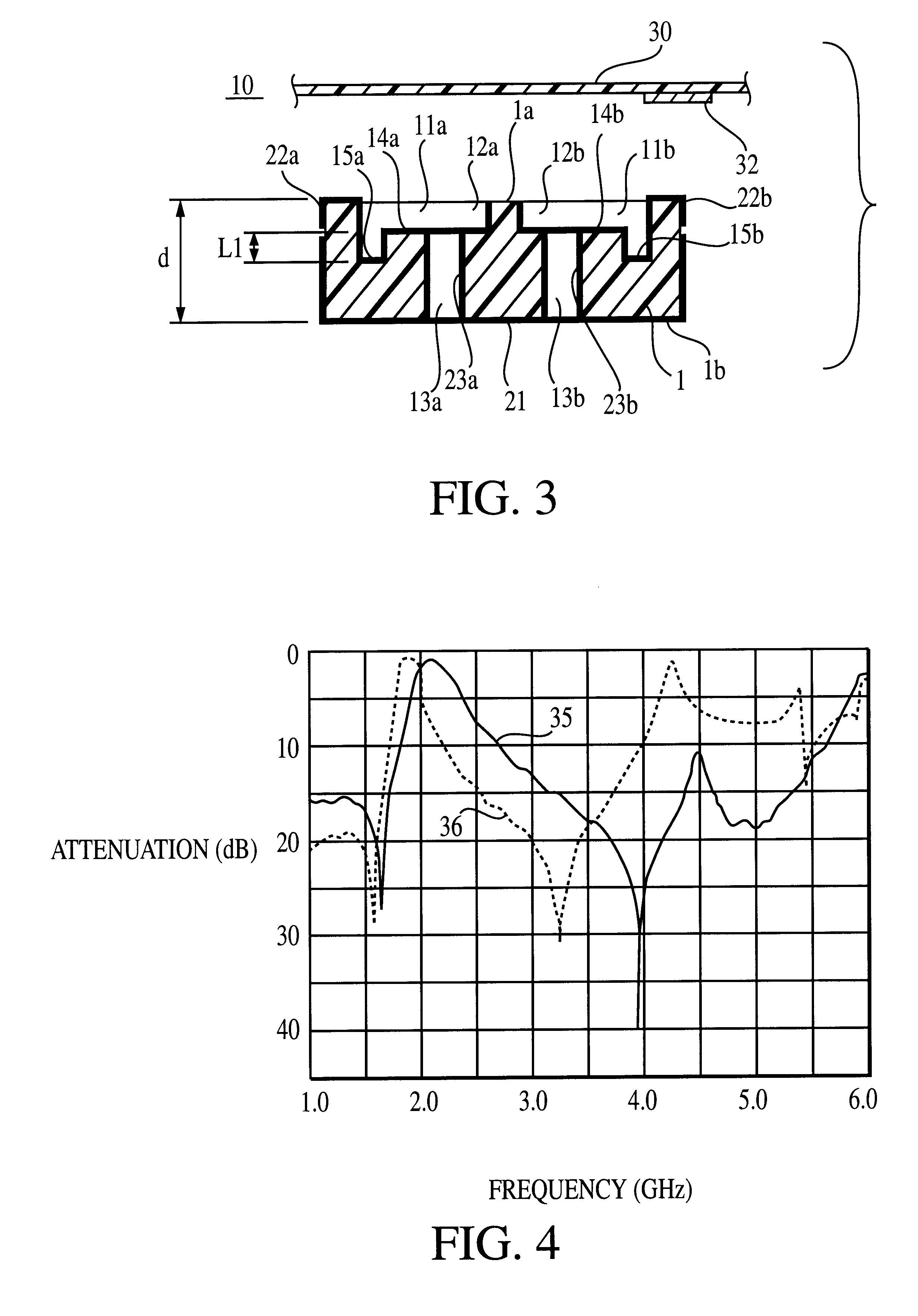 Dielectric filter having at least one stepped resonator hole with a recessed or protruding portion, the stepped resonator hole extending from a mounting surface