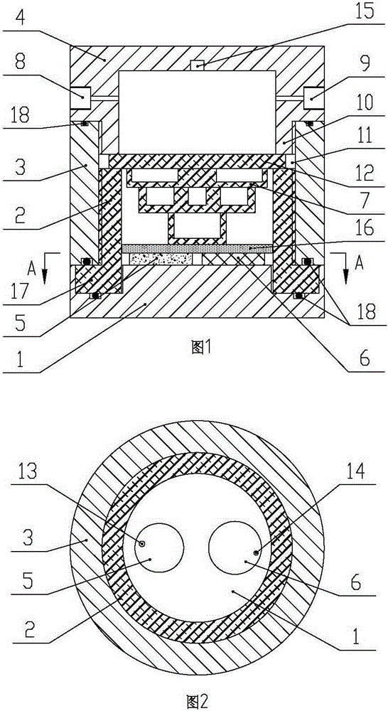 Superimposed wave attenuation probe used for core longitudinal and transverse wave measurement