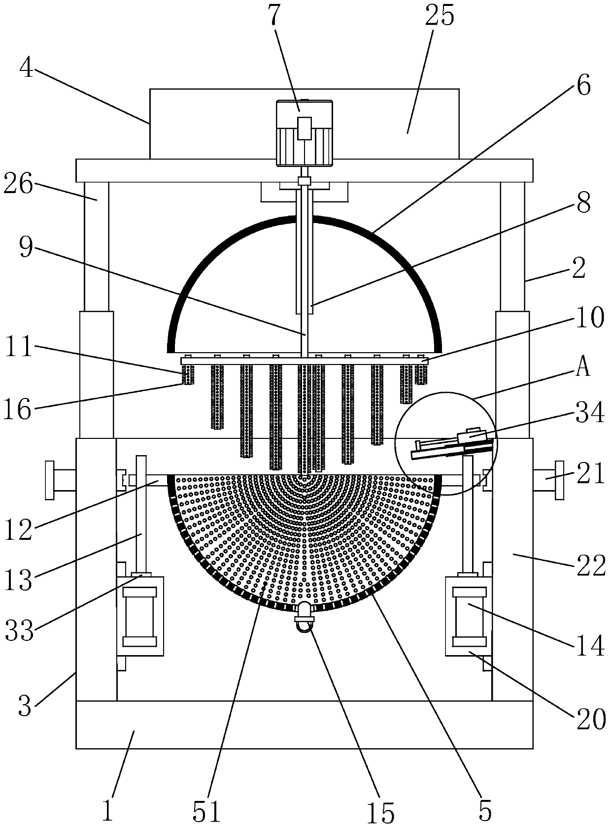 Concrete aggregate separation device and separation method thereof