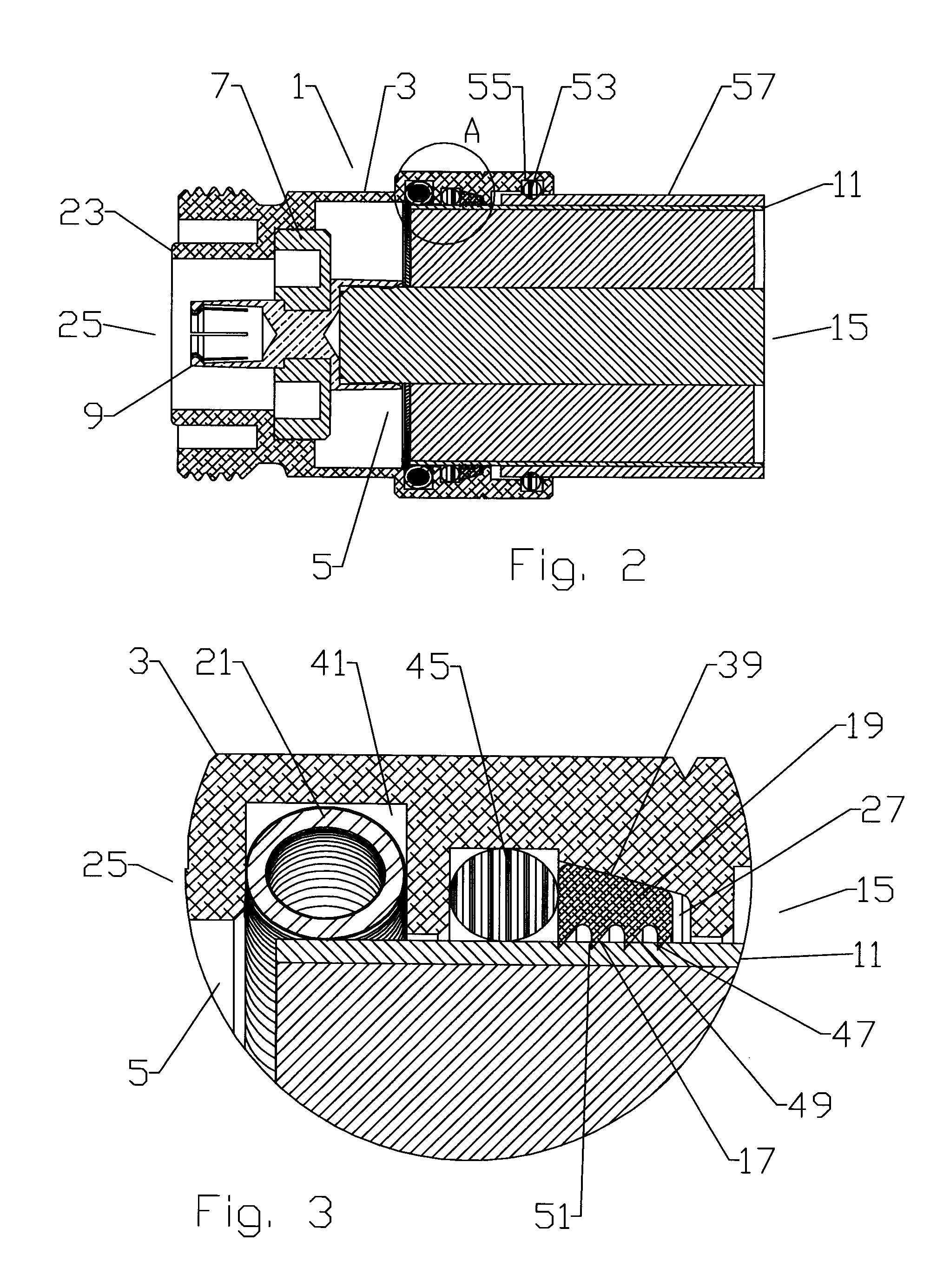 Coaxial connector grip ring having an anti-rotation feature