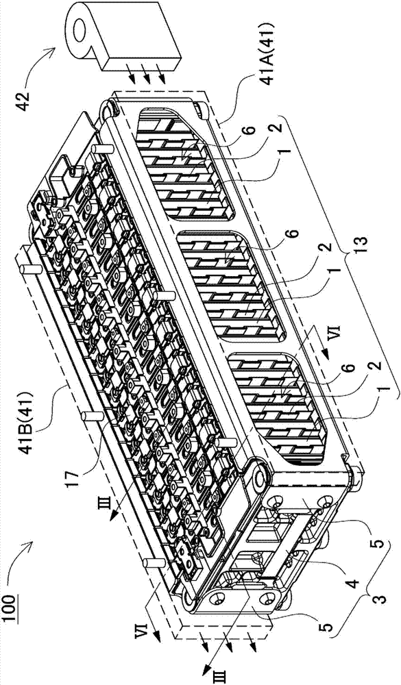 Power supply device and vehicle provided with power supply device