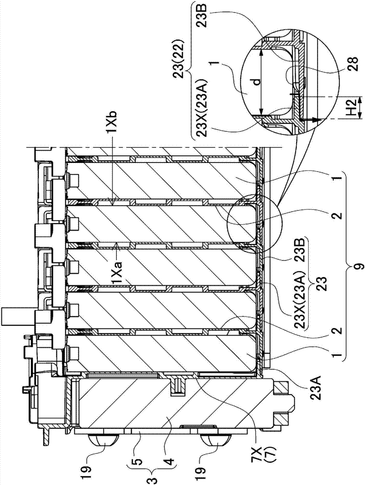 Power supply device and vehicle provided with power supply device