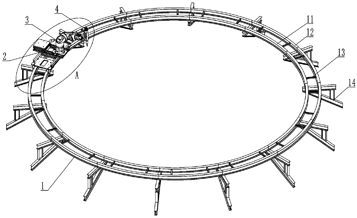 On-line laser reinforcing device for hydraulic turbine blades