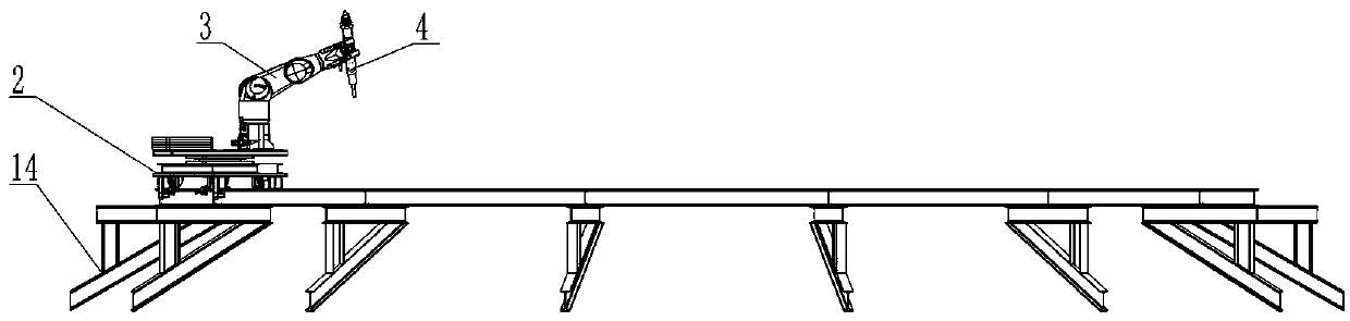 On-line laser reinforcing device for hydraulic turbine blades