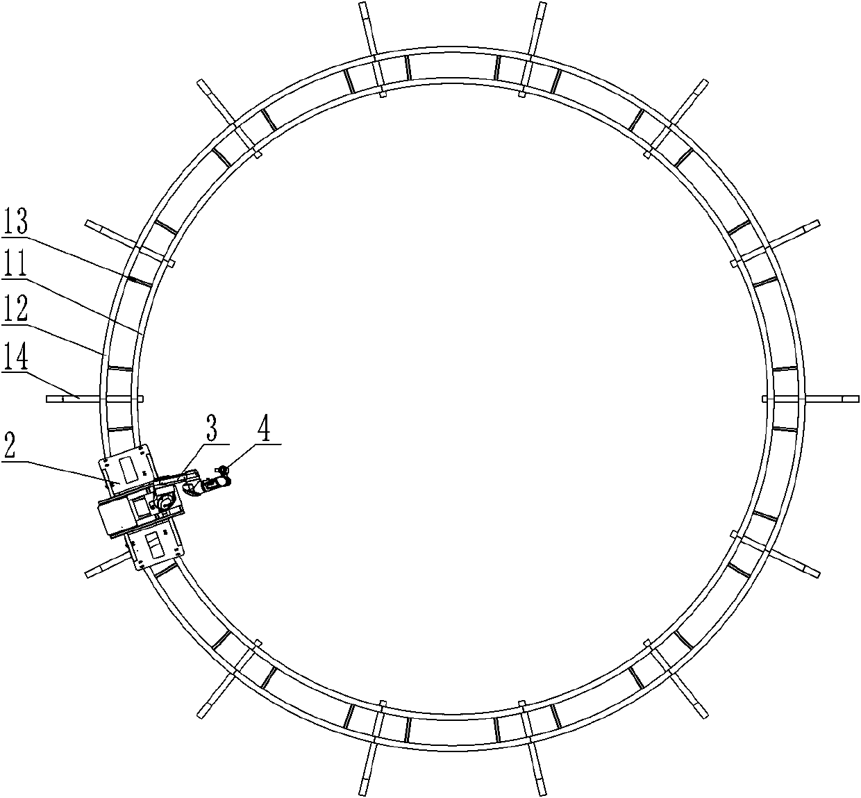 On-line laser reinforcing device for hydraulic turbine blades