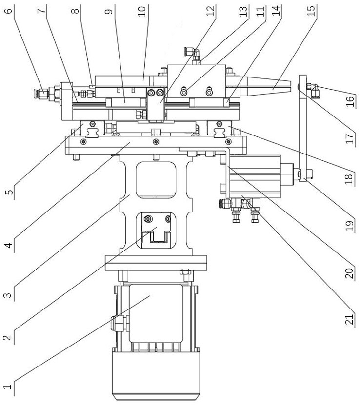 High-frequency vibration robot grinding device and tool self-compensation method for parts that are difficult to grind in narrow spaces