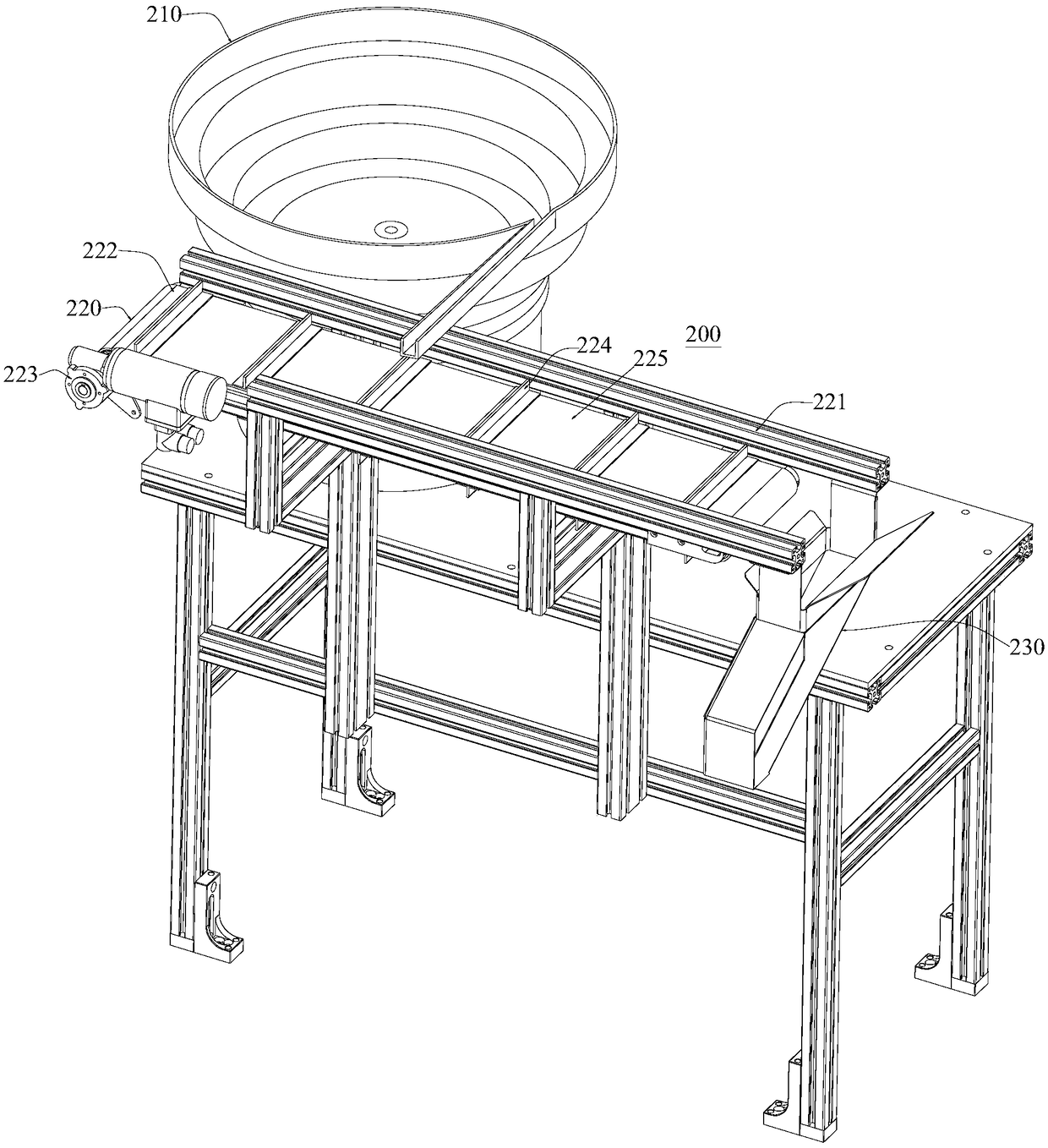 Transmission system and resettable fuse production equipment