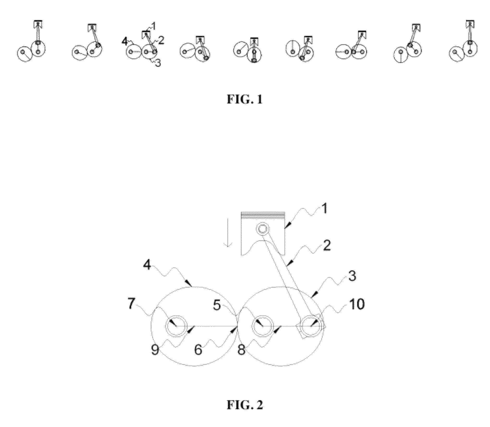 Power transmission system of crank structure