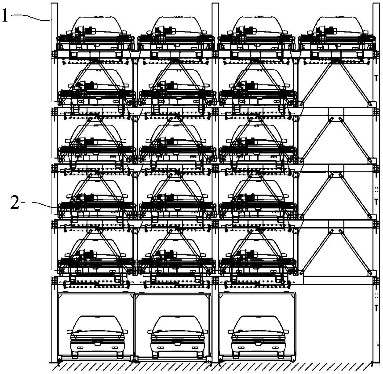 Efficient and stable vehicle parking and taking method