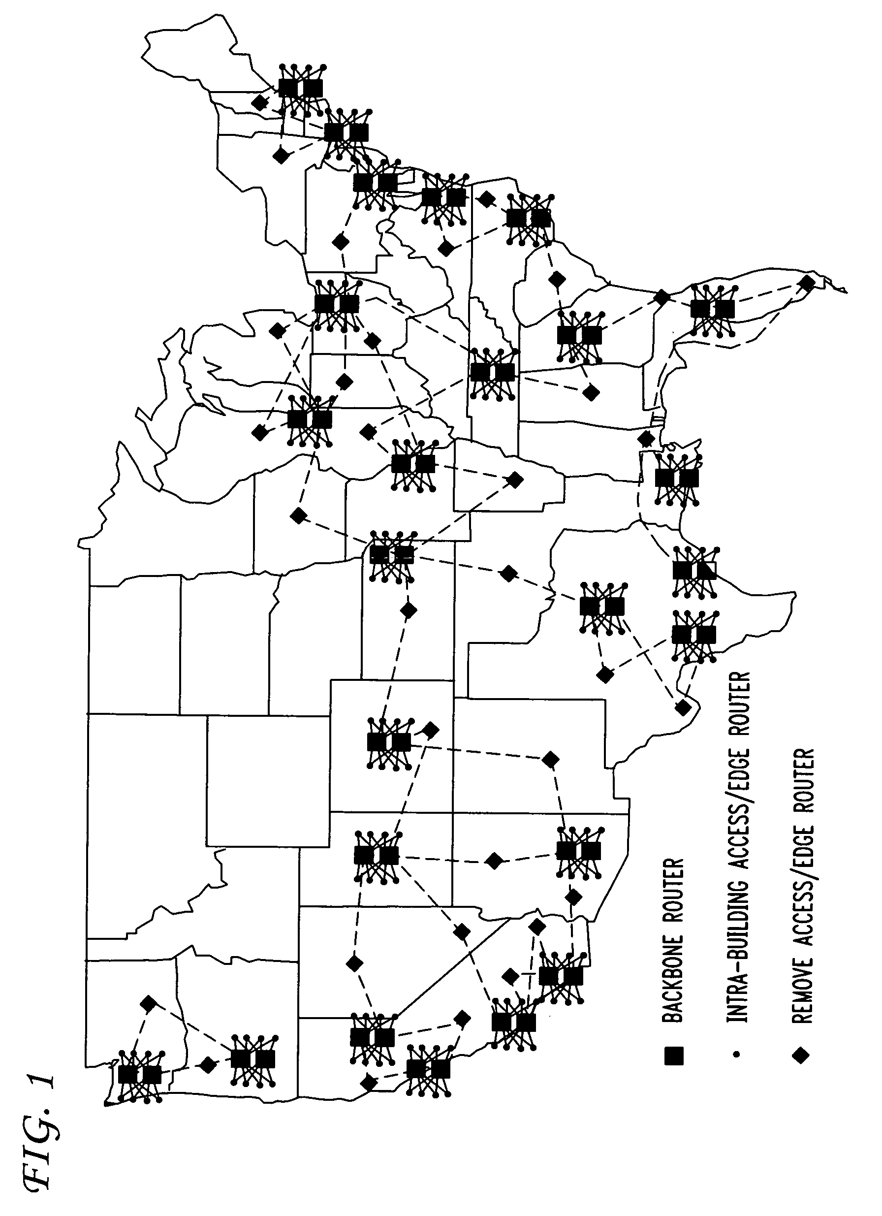 1:N sparing of router resources at geographically dispersed locations