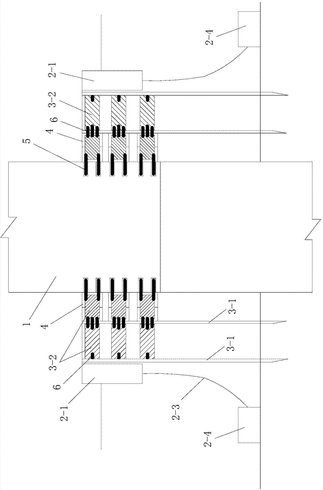 Date-pit-type composite anti-collision system for pier and construction method for date-pit-type composite anti-collision system for pier