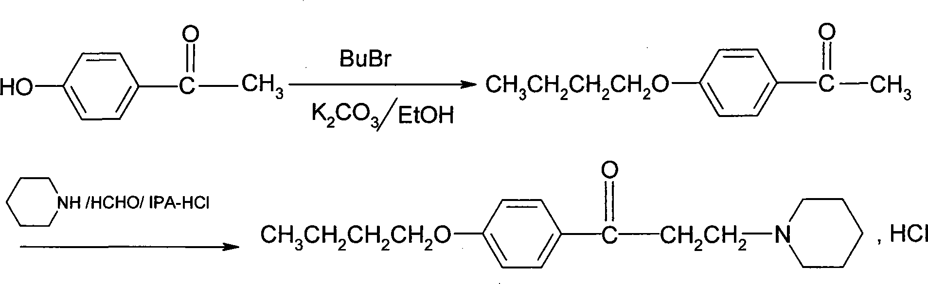 Novel method for synthesizing dyclonine hydrochloride