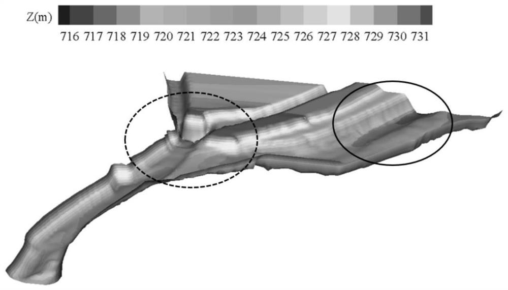 Water body environment terrain construction method based on scatter data