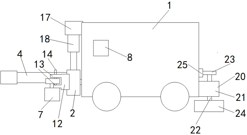 Tank goods lightering forklift structure