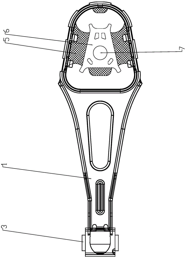 Shock absorption connecting rod of automobile engine torsion-resistant bracket