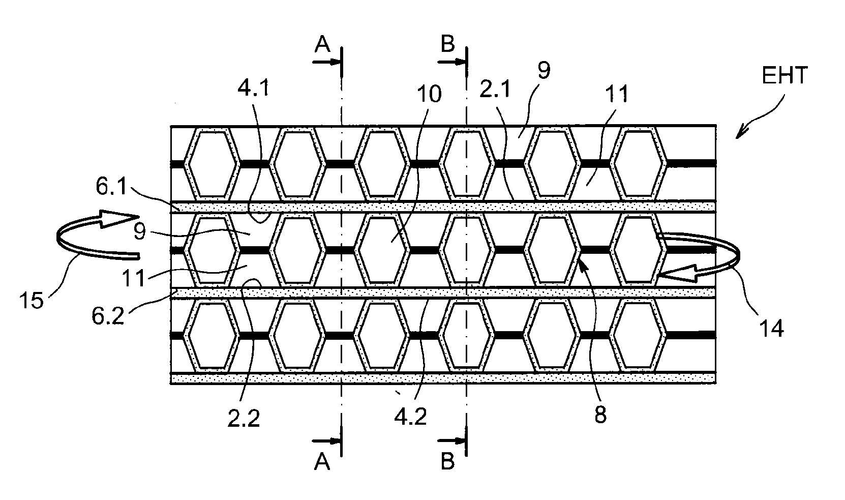 High temperature electrolyzer (HTE) having a stack of electrolysis cells and improved operating reliability and high efficiency