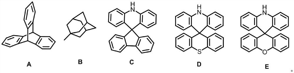 Multi-resonance type thermally activated delayed fluorescence material with spatial three-dimensional structure, electronic device and application of multi-resonance type thermally activated delayed fluorescence material