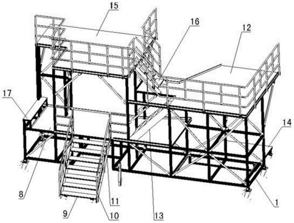 An aircraft assembly work dock