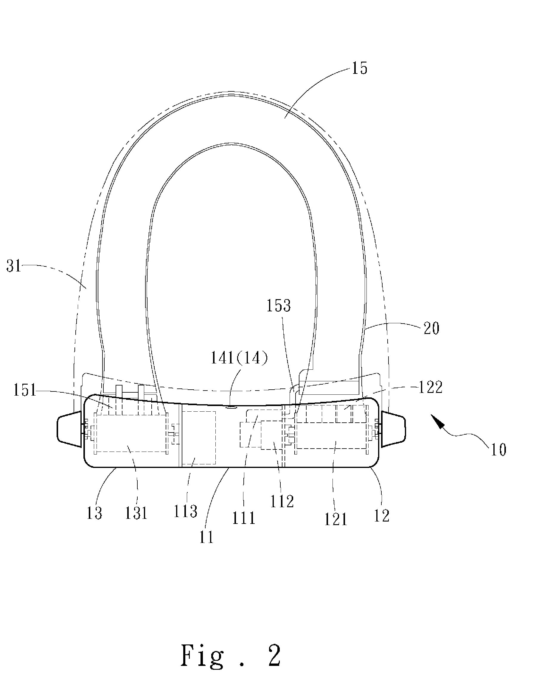 Sensing-Type Lavatory Seat Structure with Covering Film