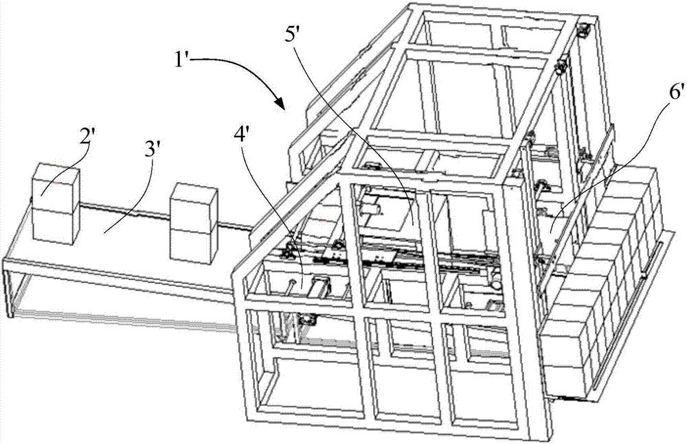 Box arranging device and stacking device