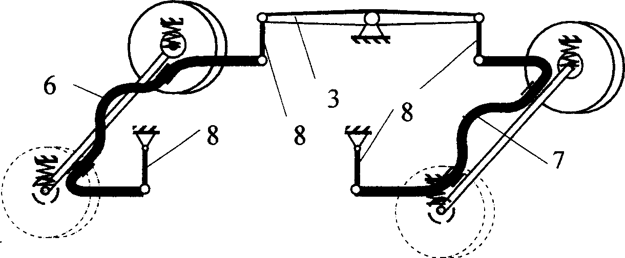 Automobile torsion dissipating hanging frame