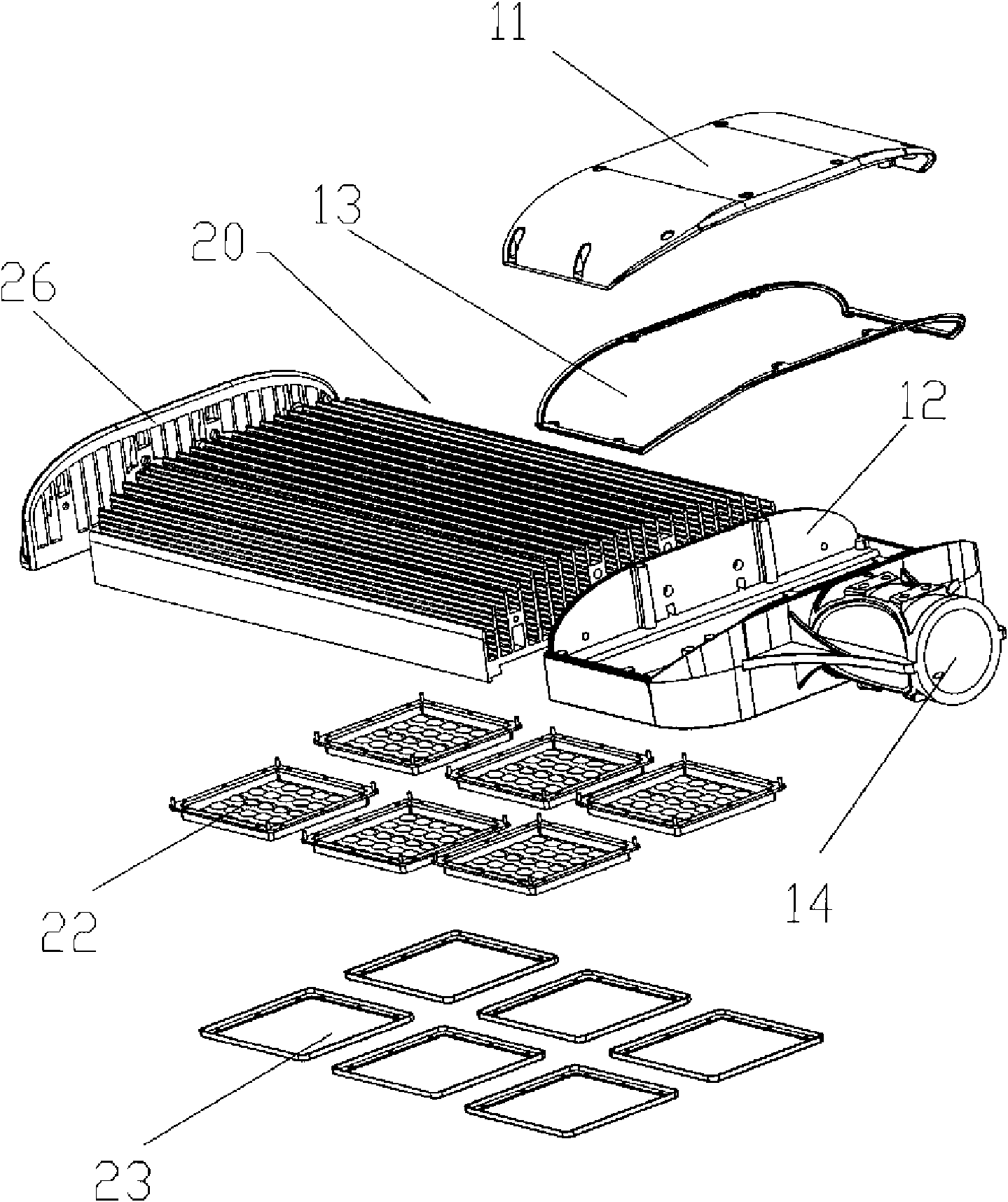 LED street lamp body