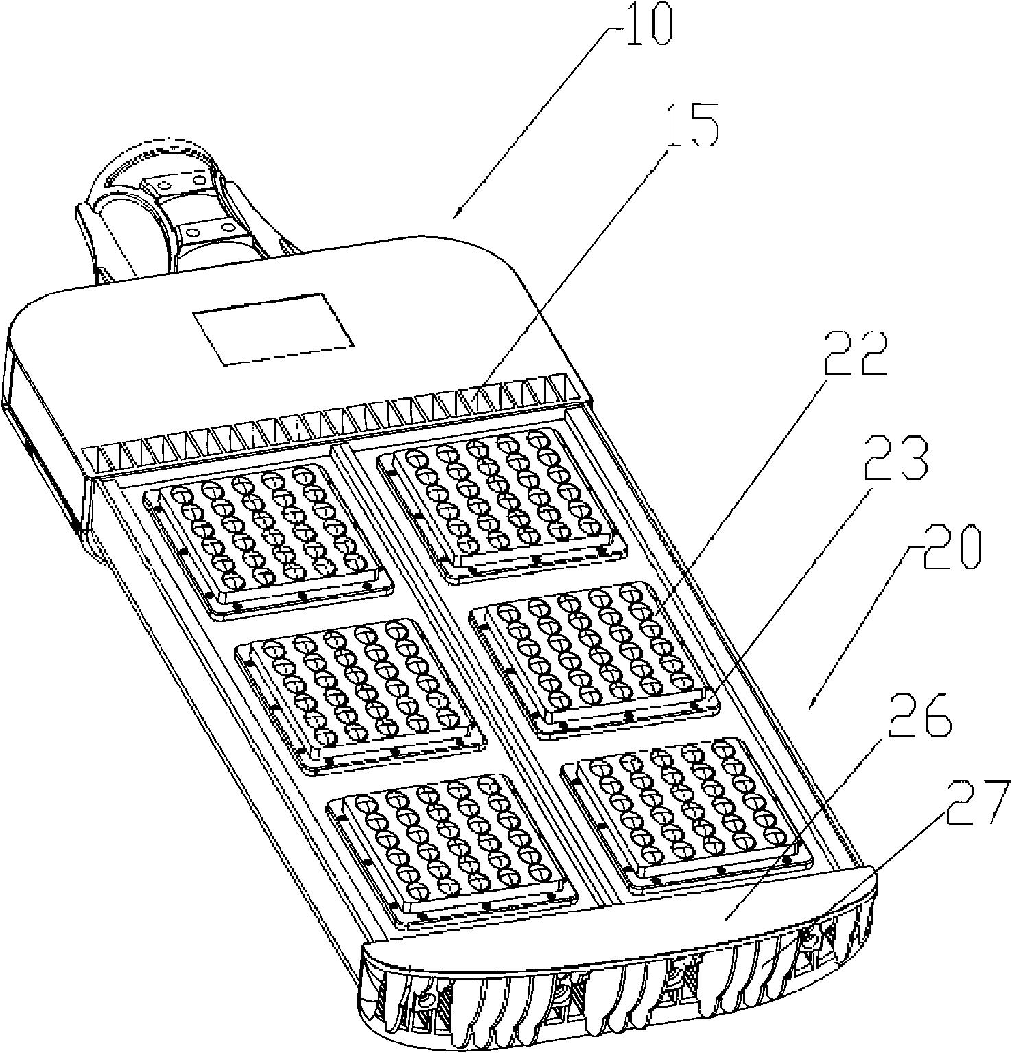 LED street lamp body