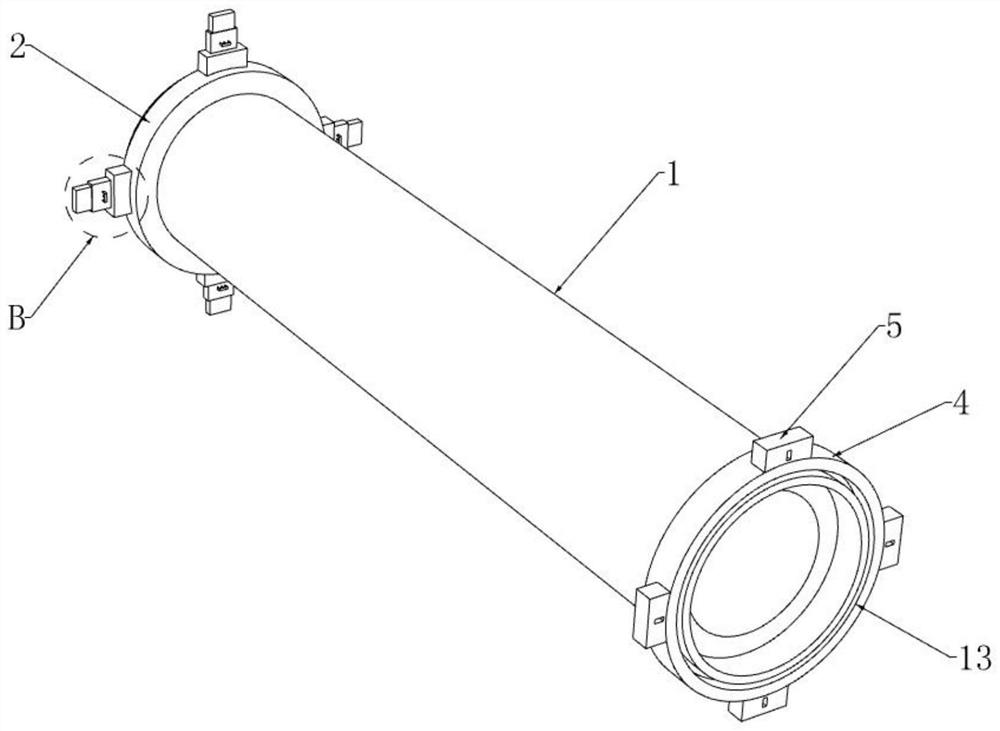 Plastic pipe connecting structure for hydraulic engineering construction