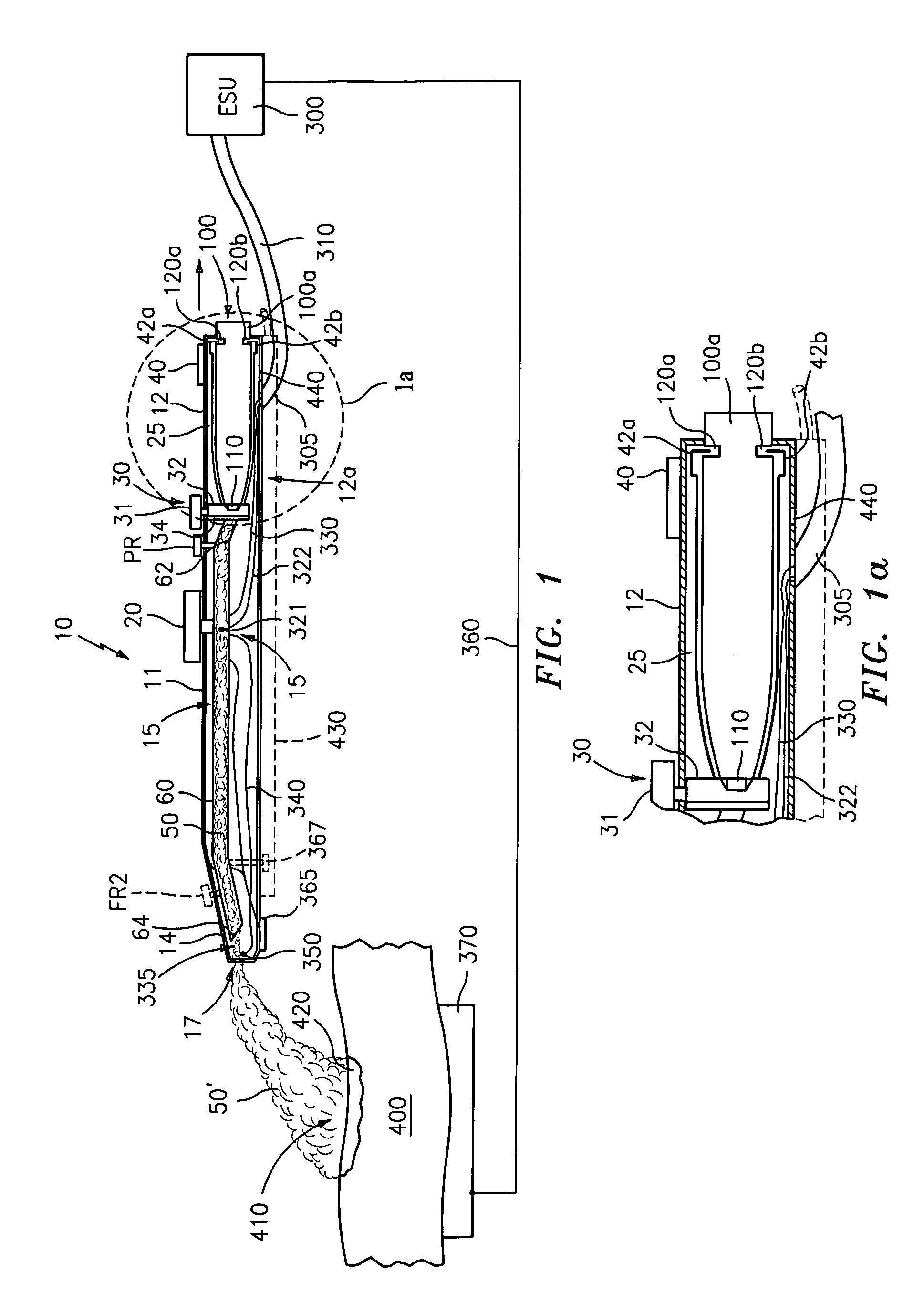 Self contained, gas-enhanced surgical instrument