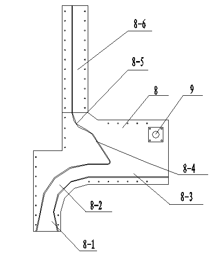 Overturning type skip bucket and dump rail thereof