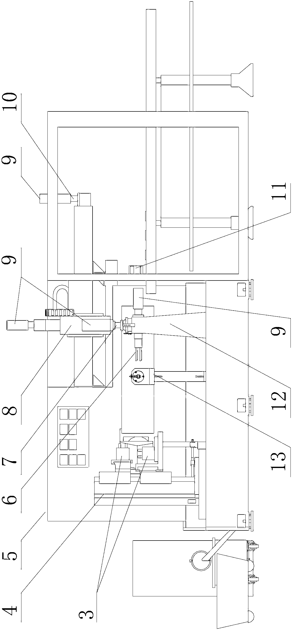 Whirlwind chamfering machine with automatic material feeding and discharging function