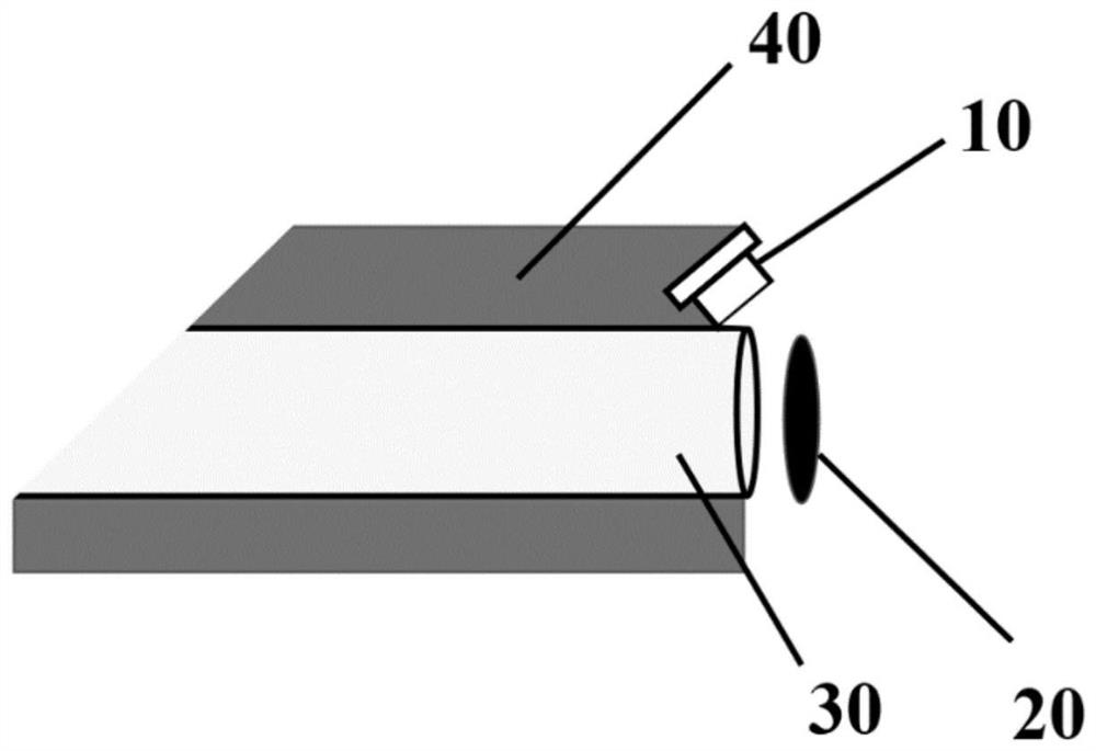 High-brightness green light source device based on rod-shaped light conversion material