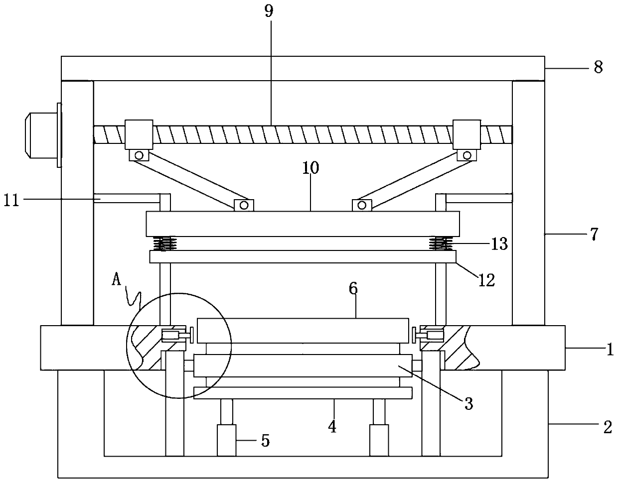 Solid wood composite floor pre-pressing device