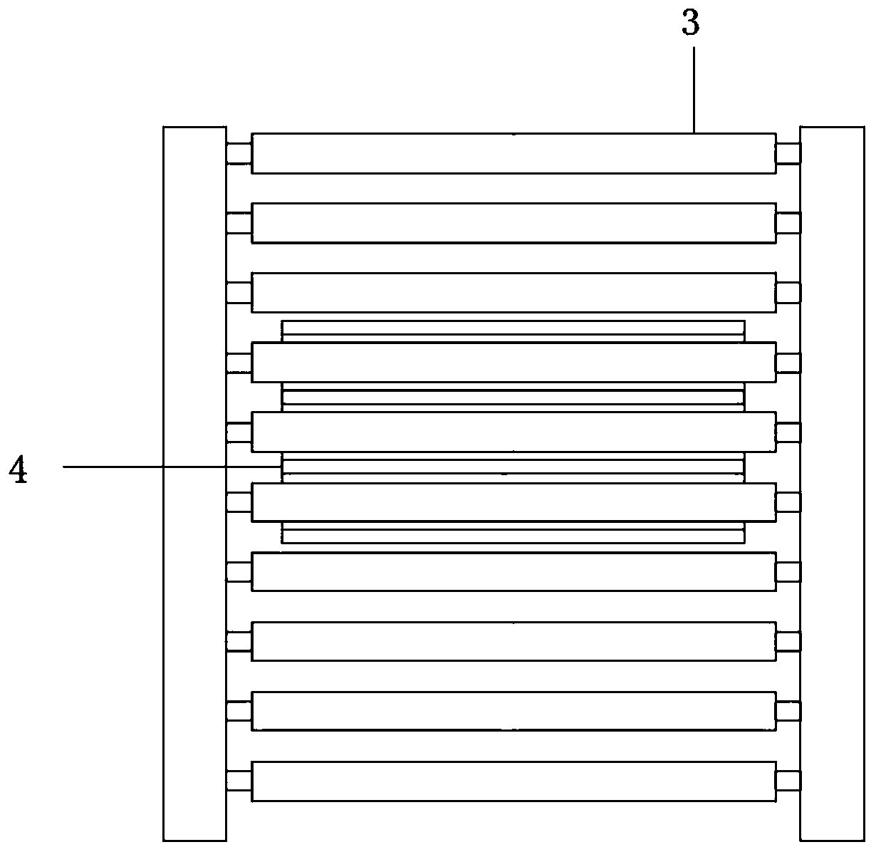 Solid wood composite floor pre-pressing device