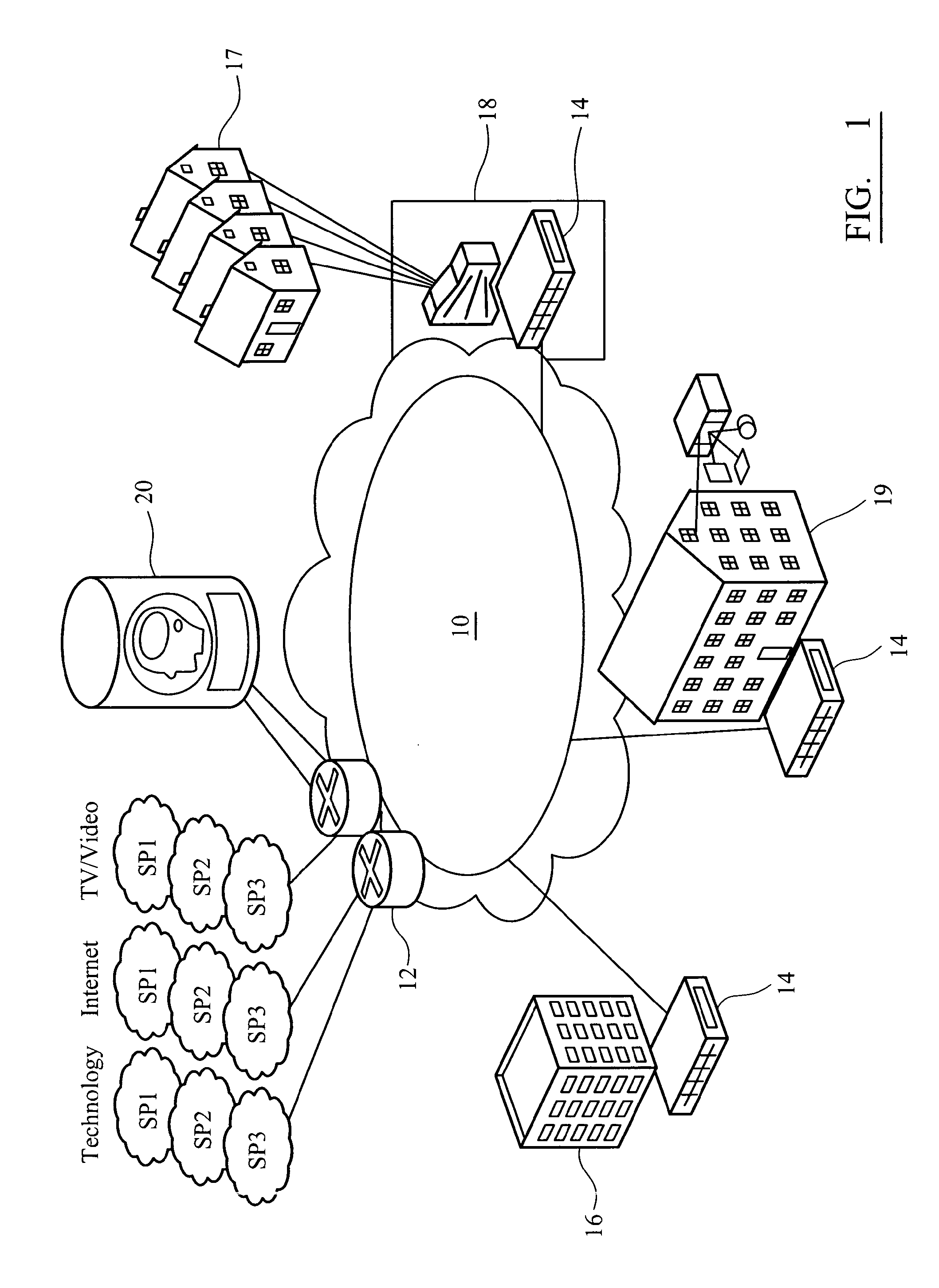 Data retrieval in a network of tree structure