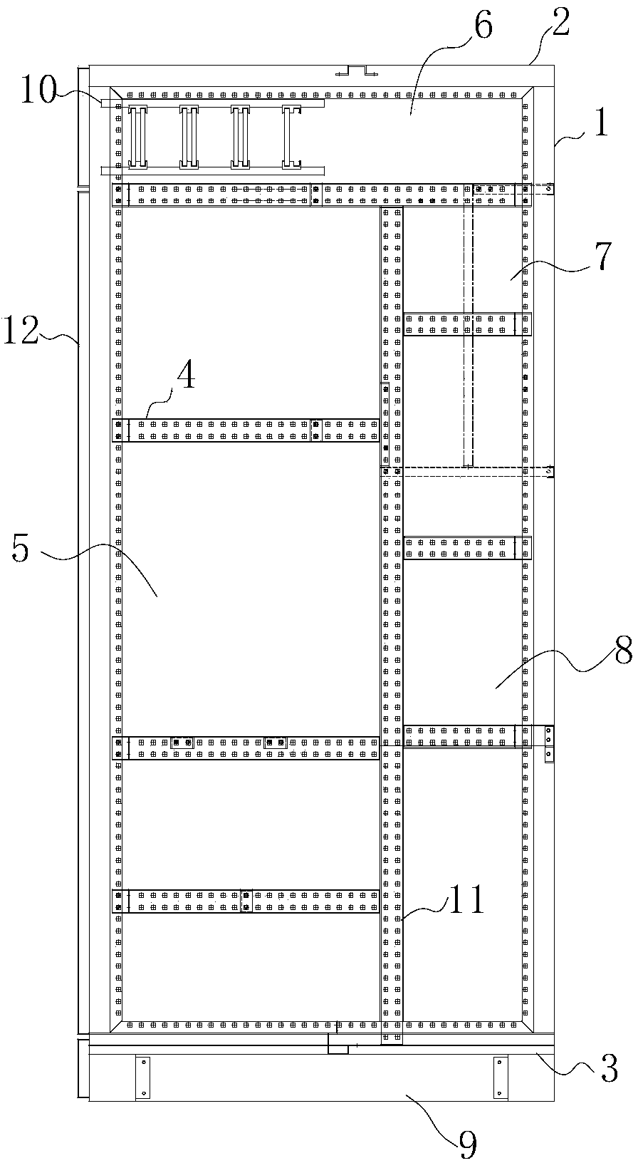 Low-voltage switch cabinet body