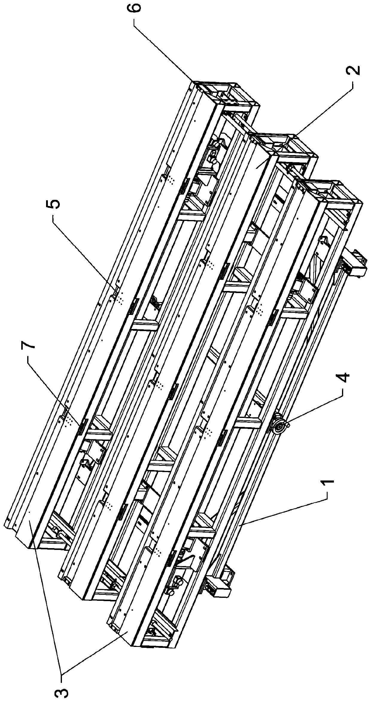 Mechanism for adjusting position of fabricated wall frame