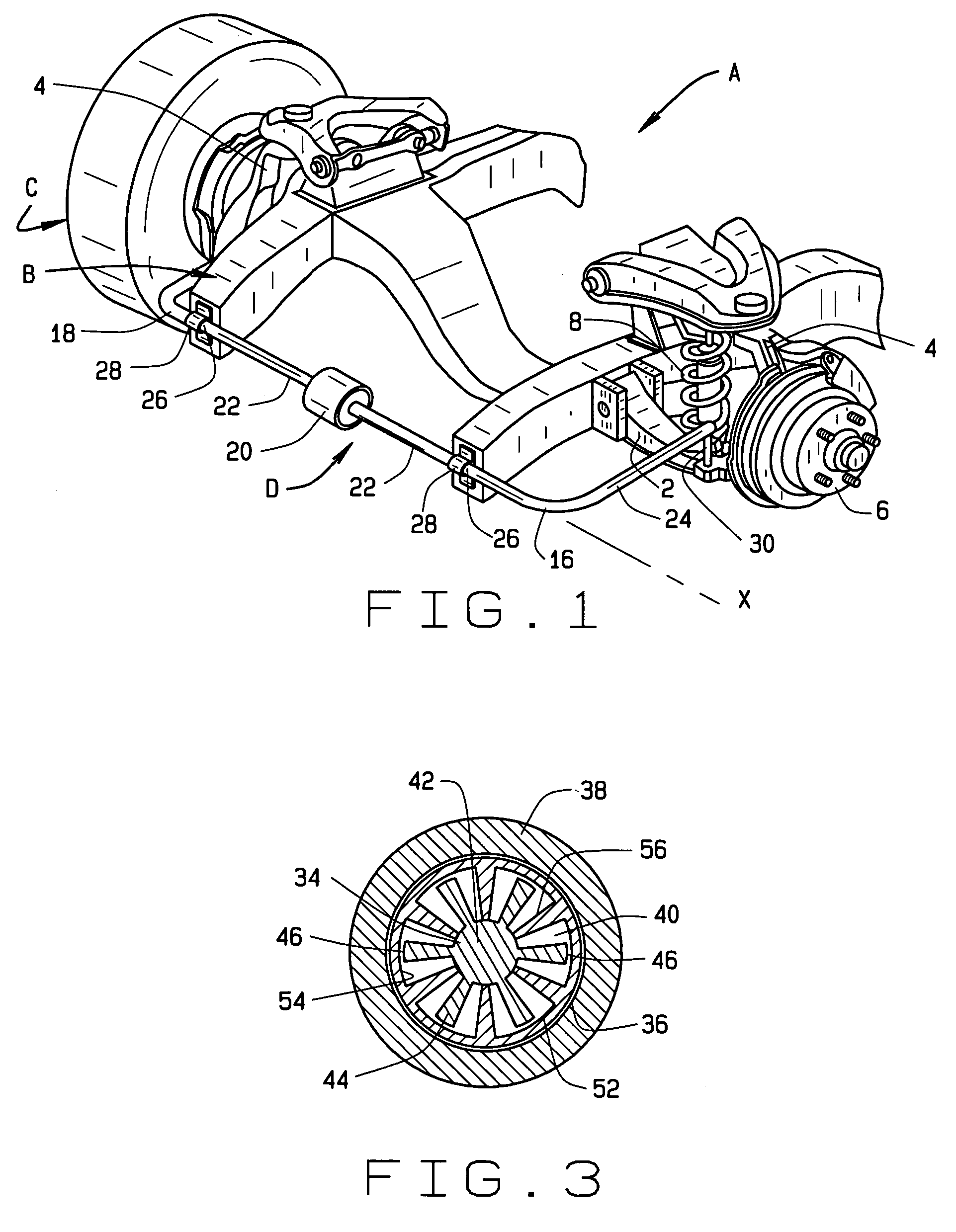 Stabilizer bar with variable torsional stiffness