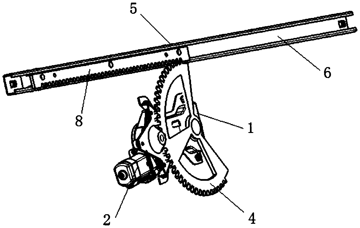 A sliding opening mechanism for side window glass