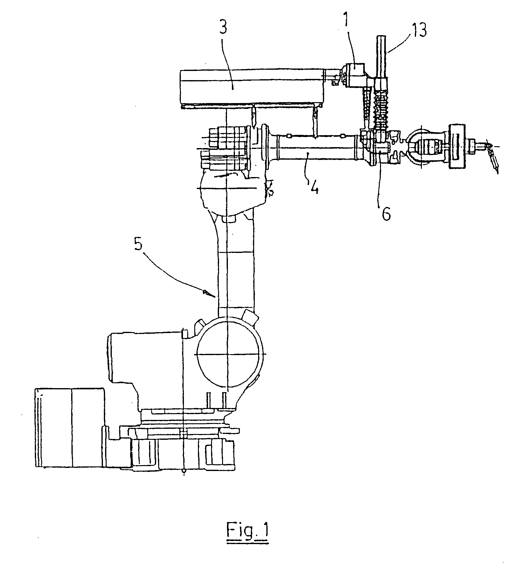 Optical arm for guiding a laser beam on a robot arm