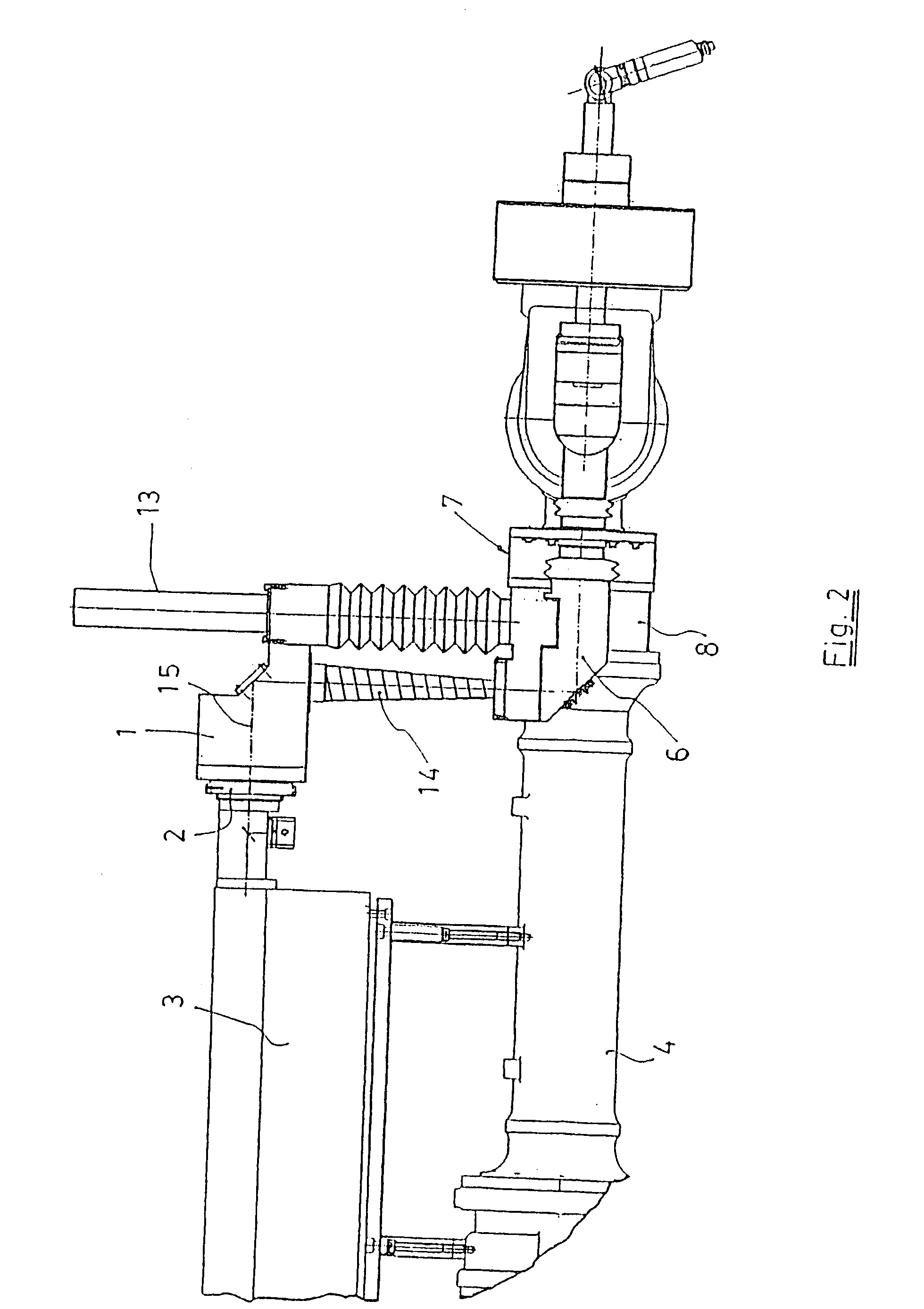 Optical arm for guiding a laser beam on a robot arm