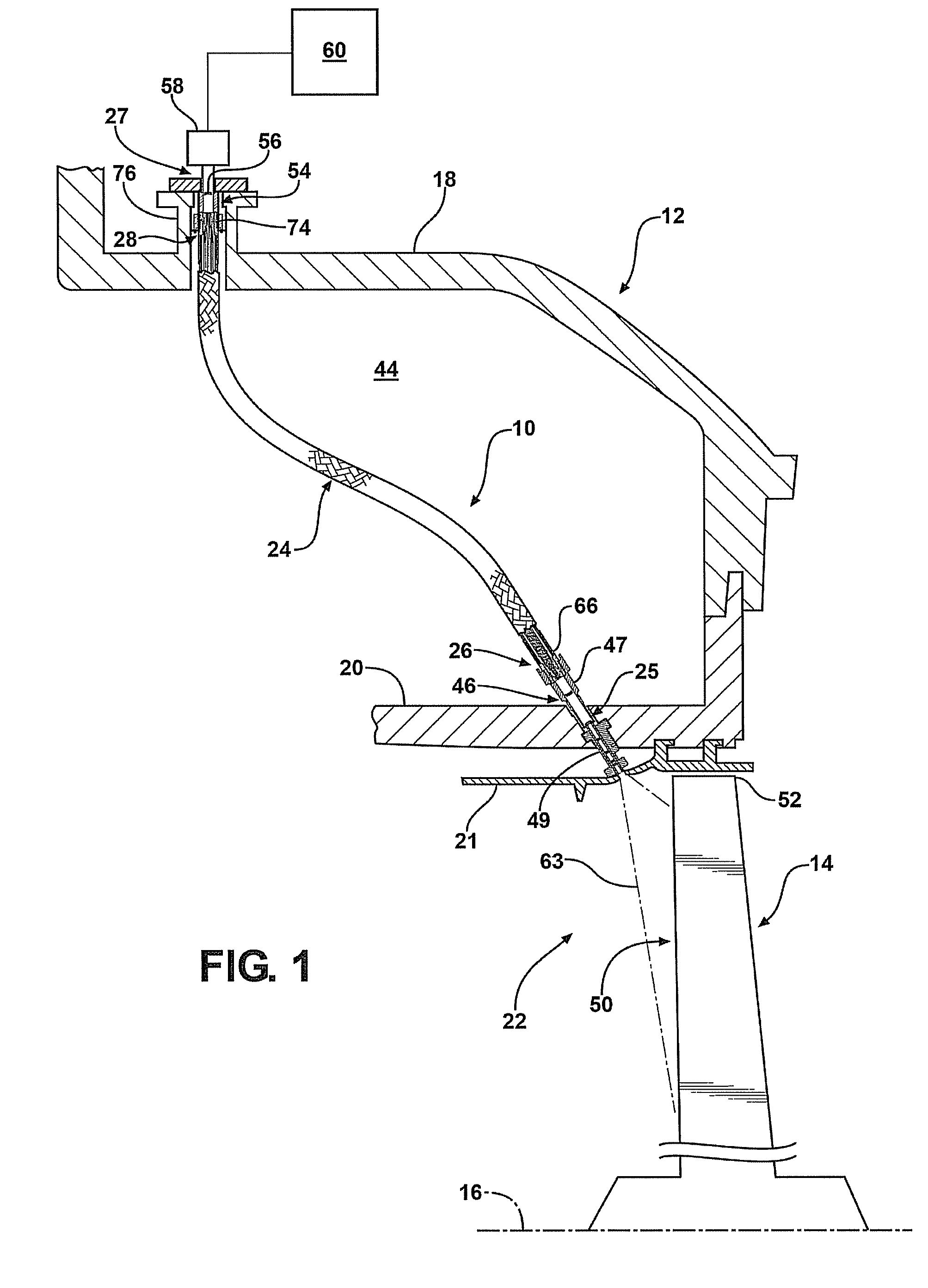 Flexible imaging fiber bundle monitoring system for combustion turbines