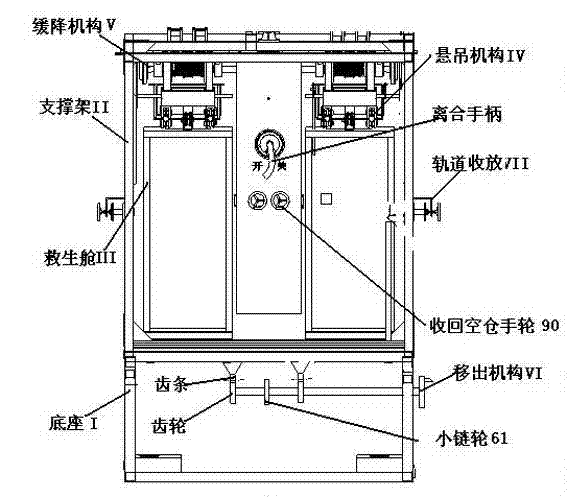 Large escape slow-descending device