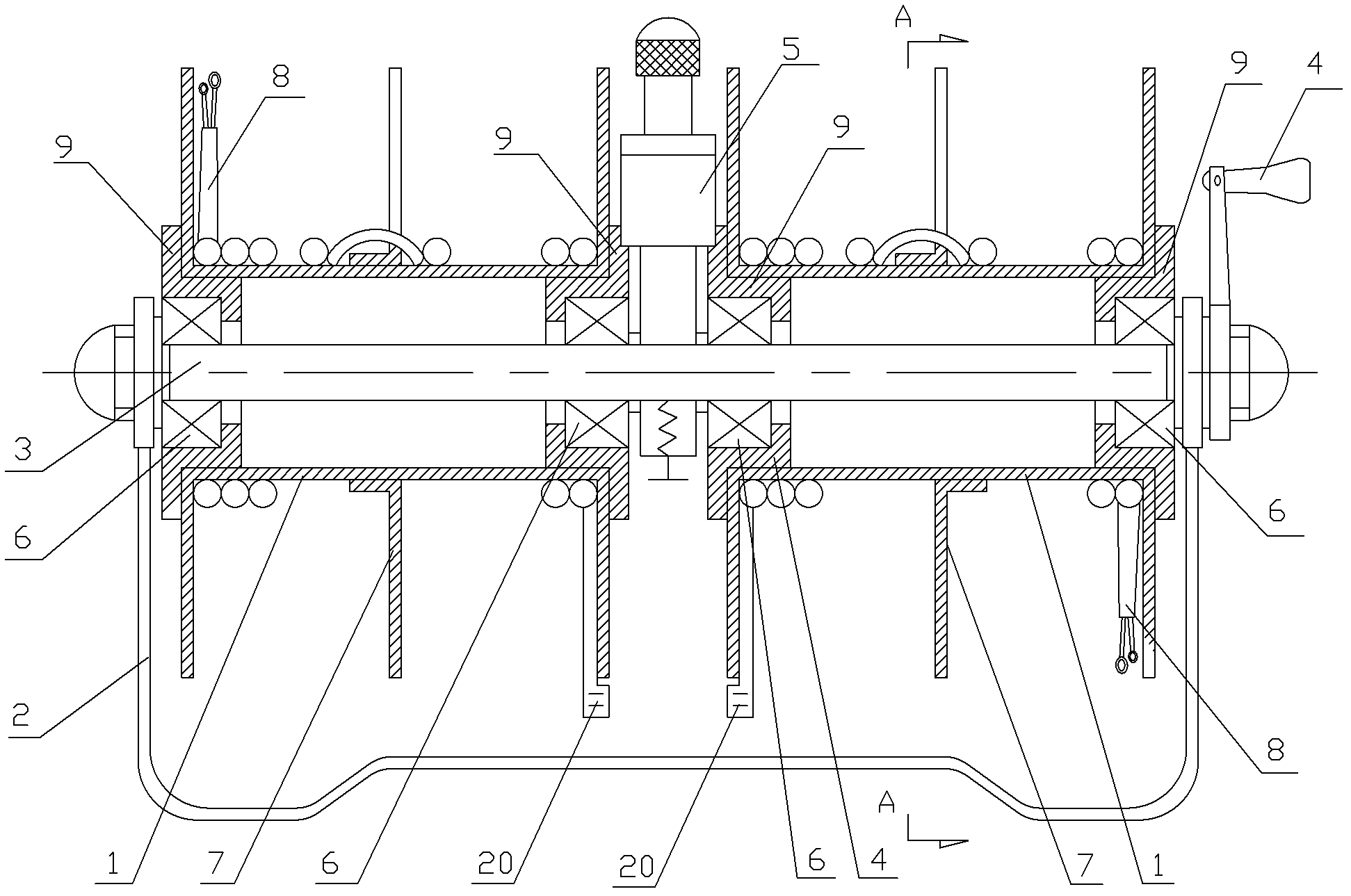 Cable winding plate of manual multiple-linked fast cable coiling and uncoiling