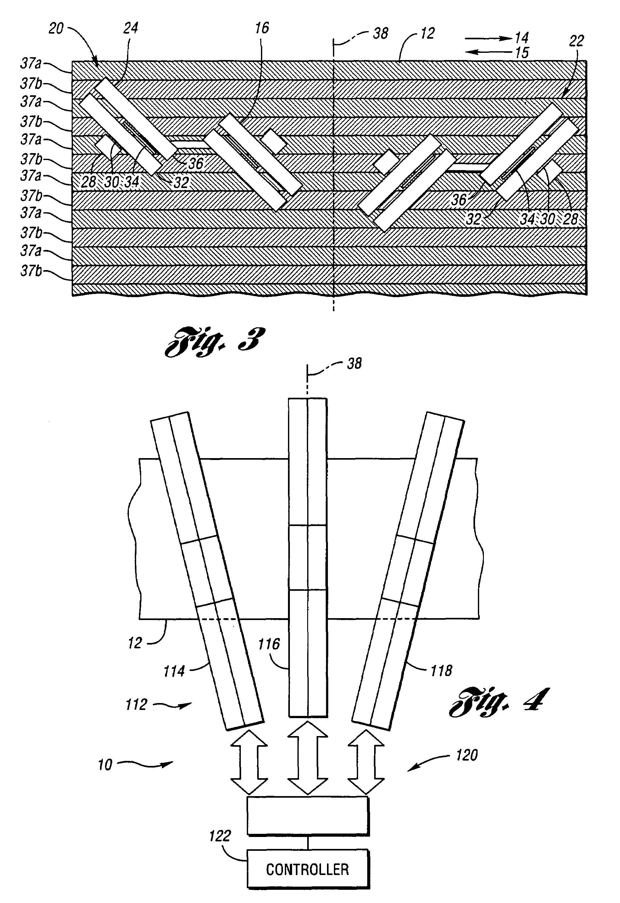 Multiple section head assembly for dual azimuth recording