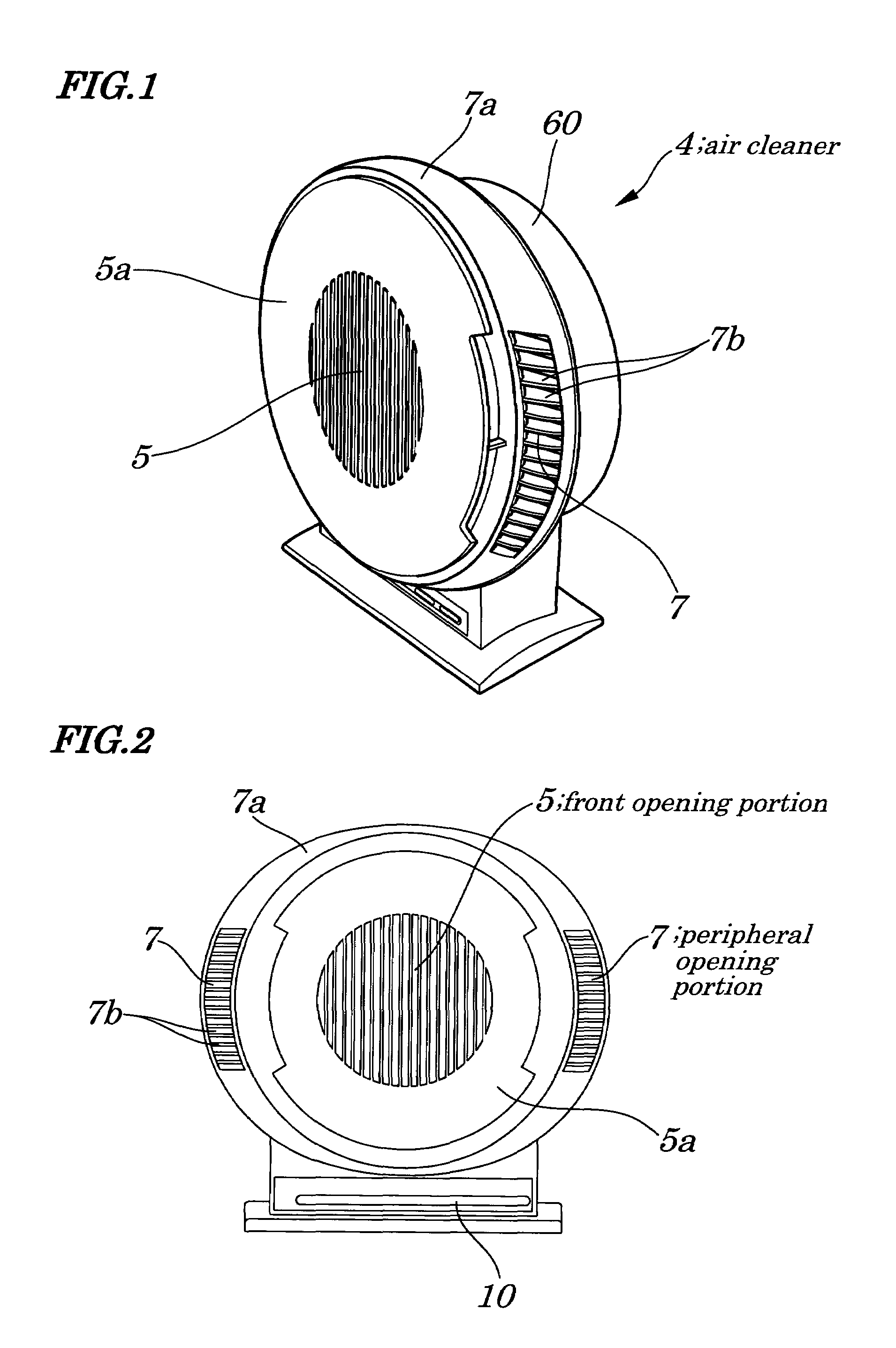 Tabletop-type air cleaner