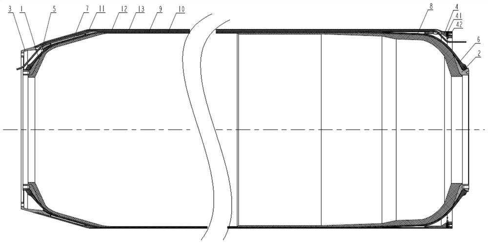 Combined conical section composite shell structure