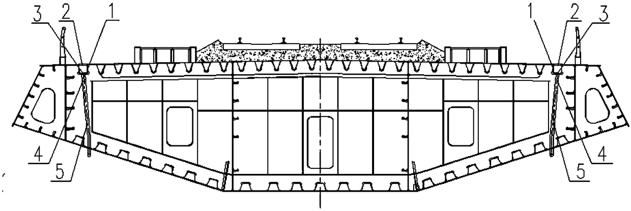 Orthotropic bridge deck slab structure with draining function